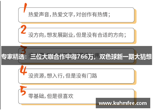 专家精选:三位大咖合作中得766万,双色球新一期大猜想